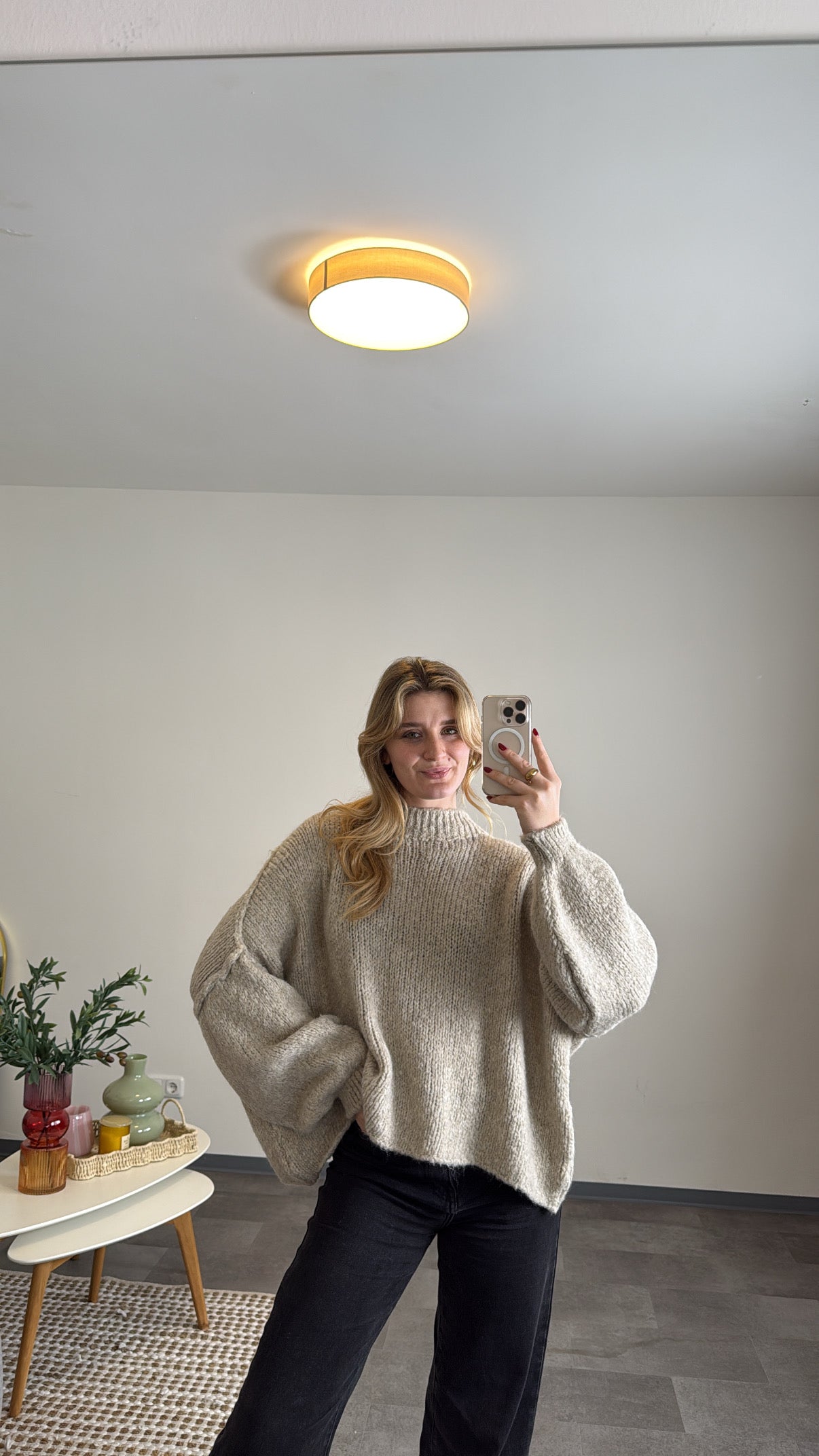 OVERSIZED PULLLOVER TAUPE