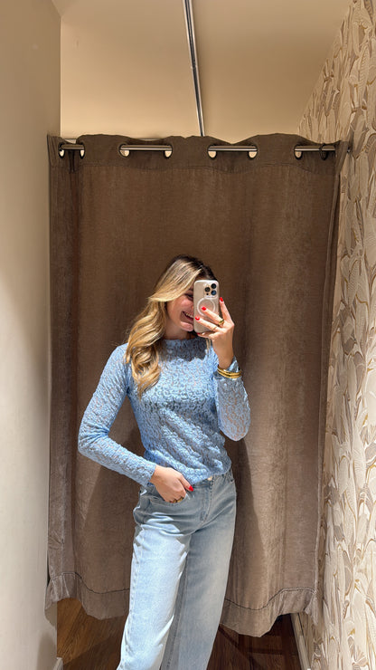 SPITZENLONGSLEEVE HELLBLAU