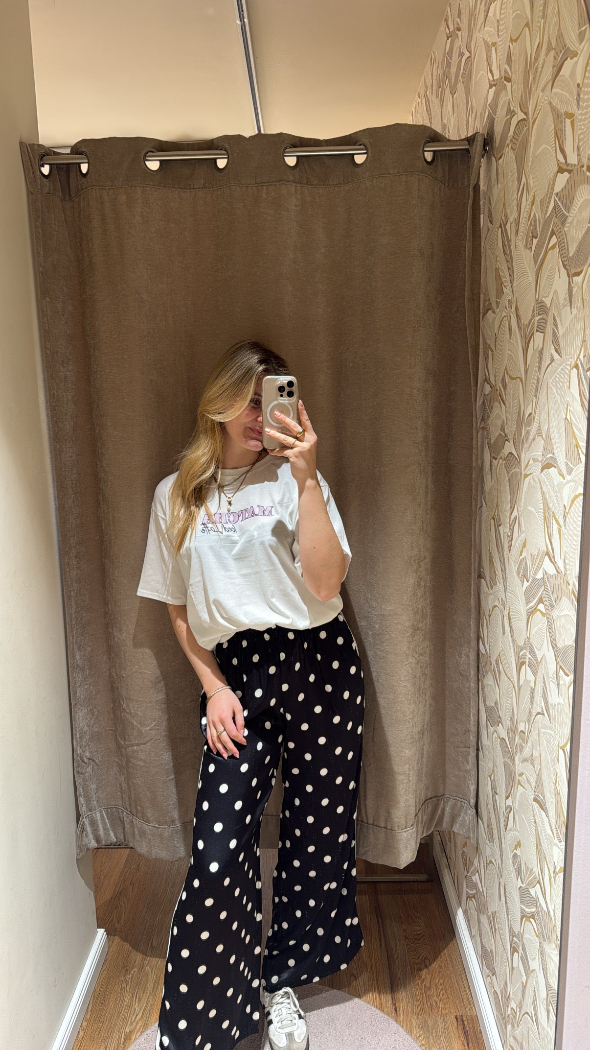POLKA DOTS SATINHOSE BLACK