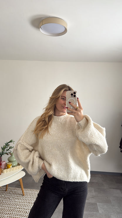 KNIT PULLOVER CREME
