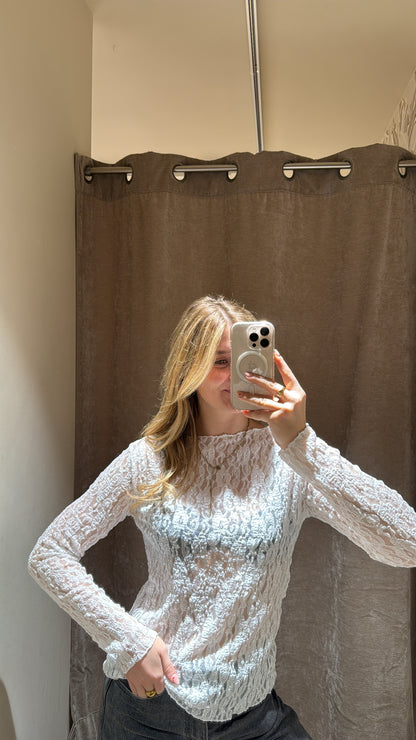 SPITZENLONGSLEEVE WEIS