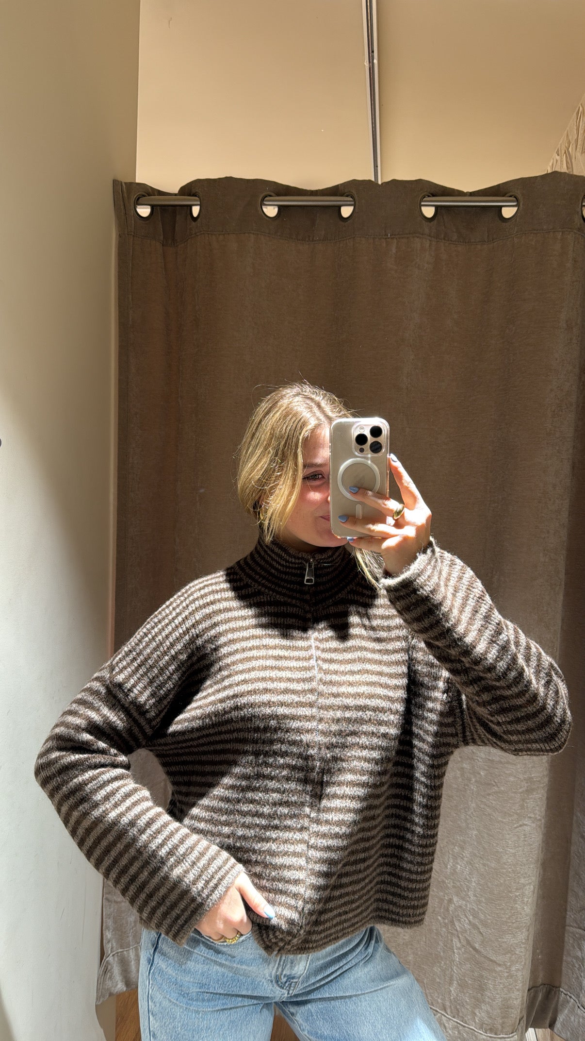 ZIP CARDIGAN BRAUN SCHOKO