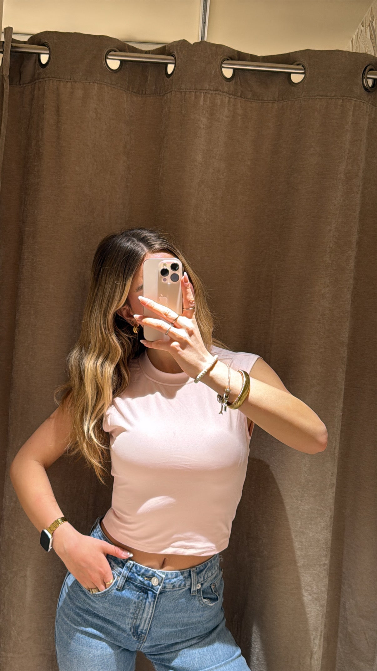 RÜCKENFREIES TOP ROSA