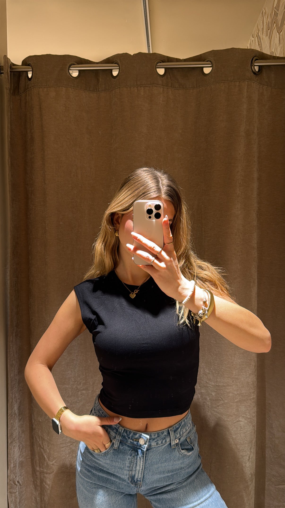 RÜCKENFREIES TOP SCHWARZ