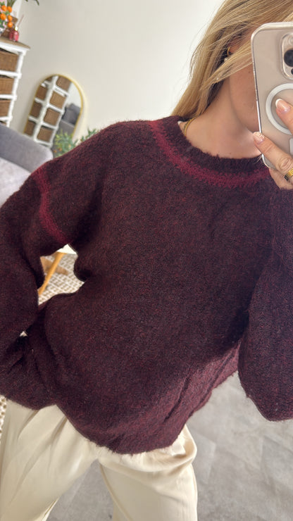 Scandinavian Pullover cherry