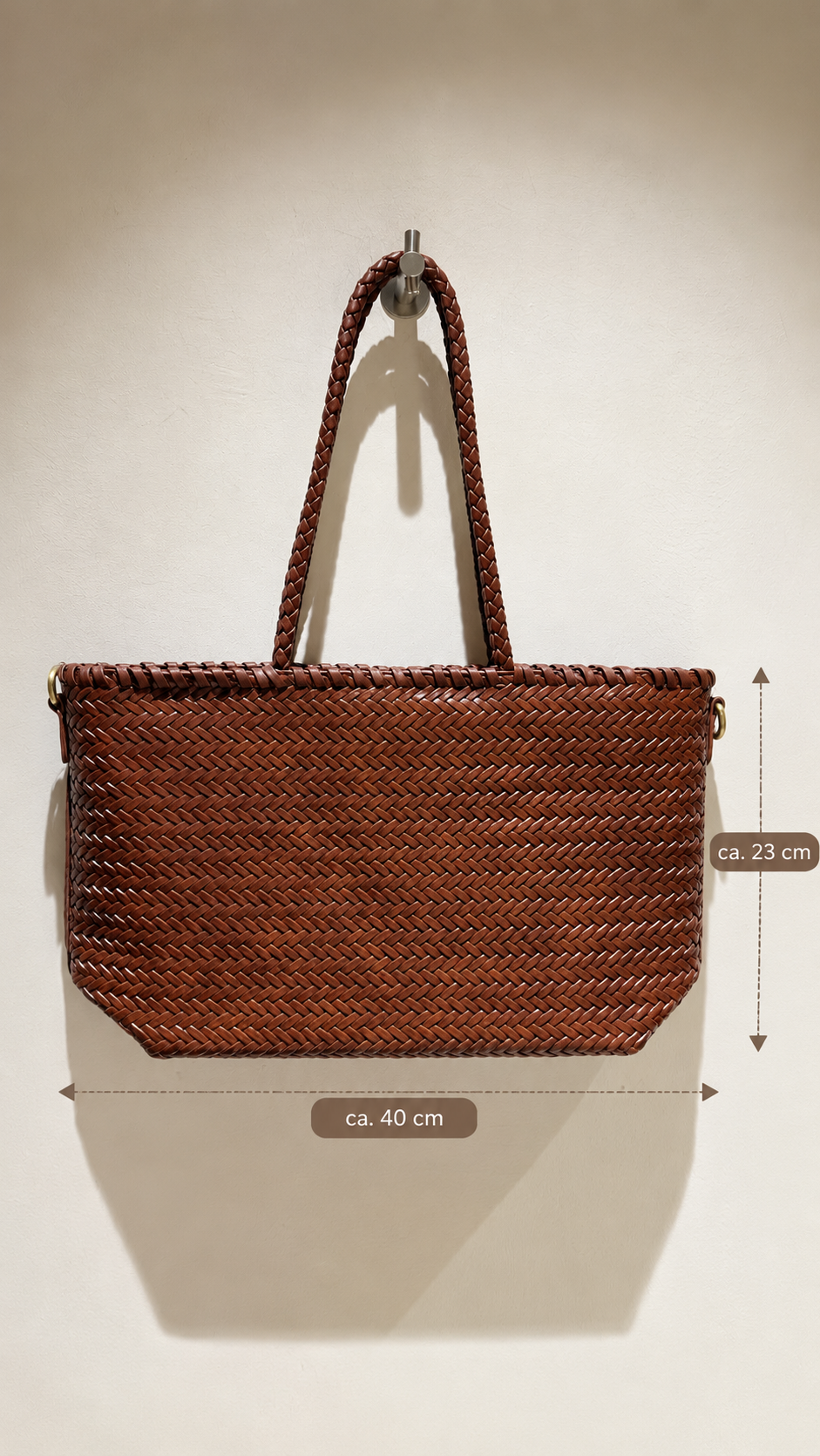 BRAIDED STRAIGT BAG BROWN