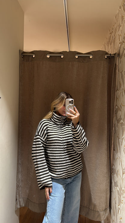 ZIP CARDIGAN SCHOKO BEIGE