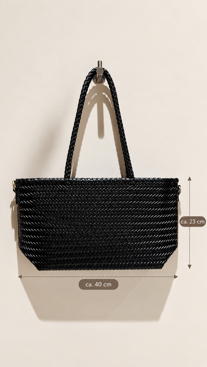 BRAIDED STRAIGT BAG BLACK