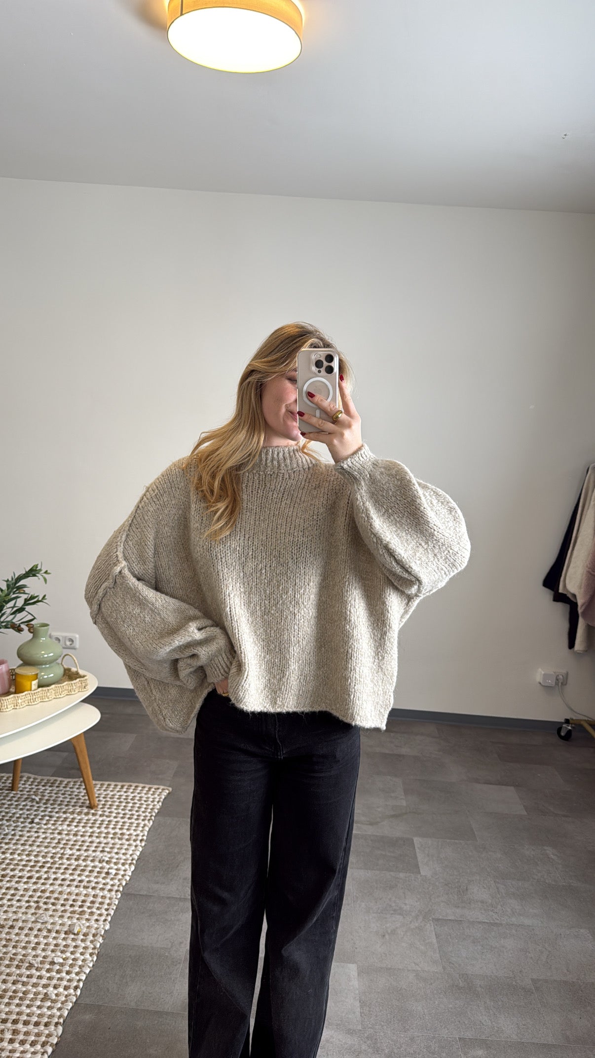 OVERSIZED PULLLOVER TAUPE
