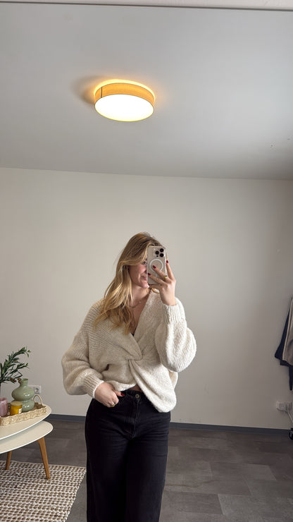 TWISTED PULLOVER CREAM