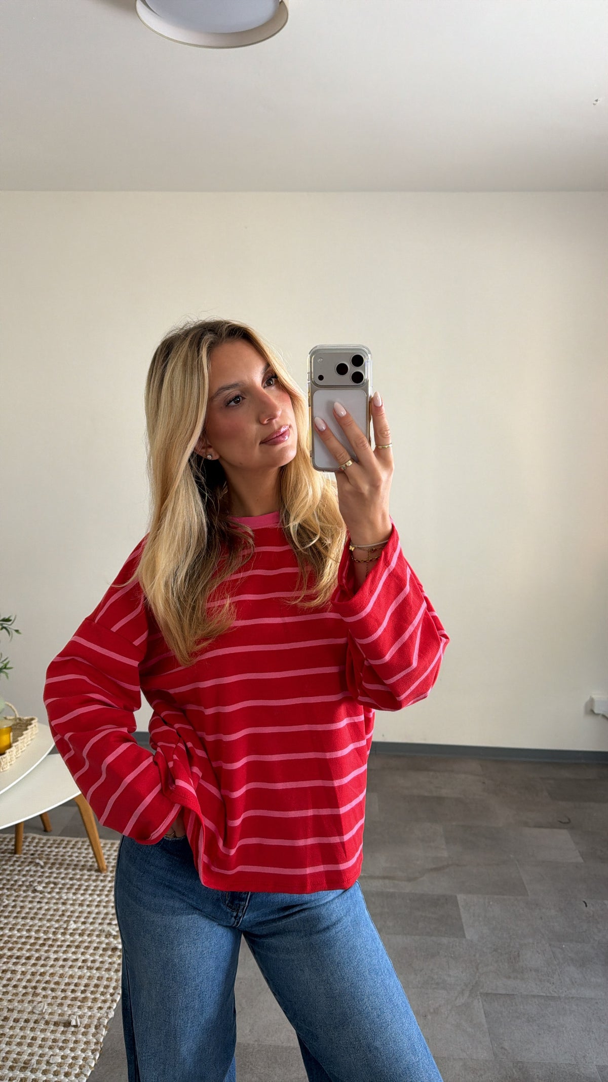 STRIPED LONGSLEEVE RED ROSE