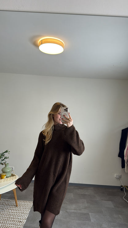 KNIT DRESS CHOCOLATE