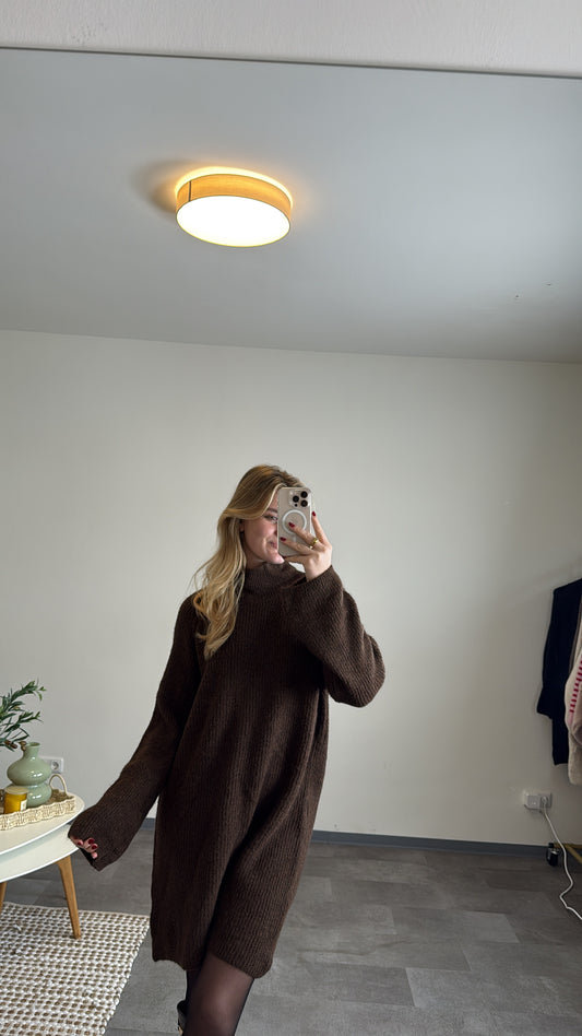 KNIT DRESS CHOCOLATE