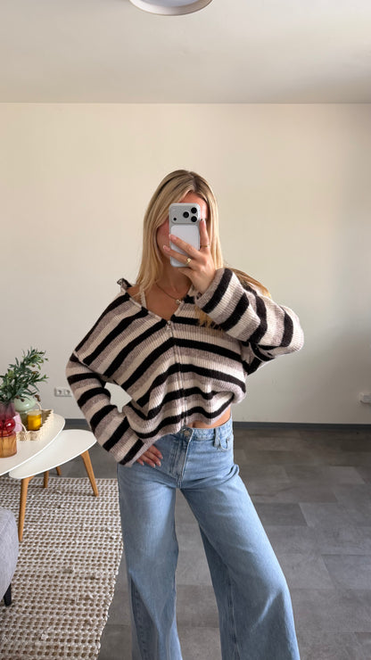 ZIP CARDIGAN ESPRESSO