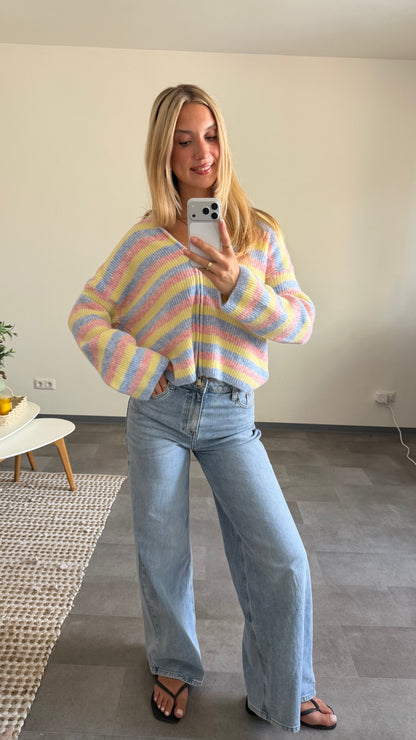 ZIP CARDIGAN PASTEL