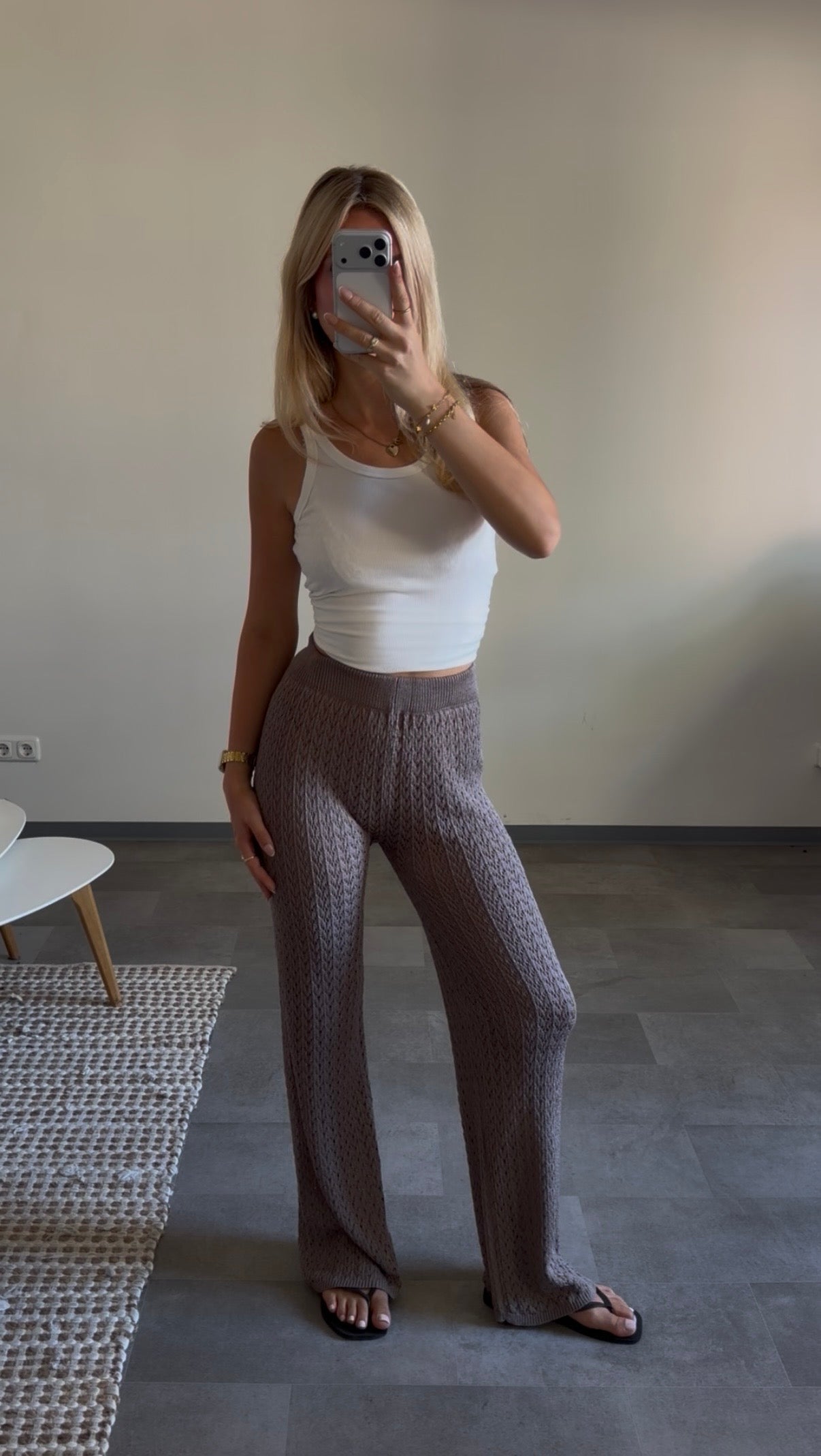 SOFT KNIT PANTS MOCCA