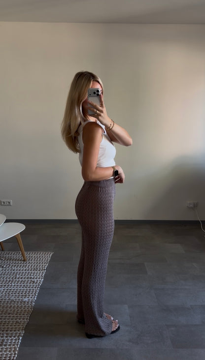 SOFT KNIT PANTS MOCCA