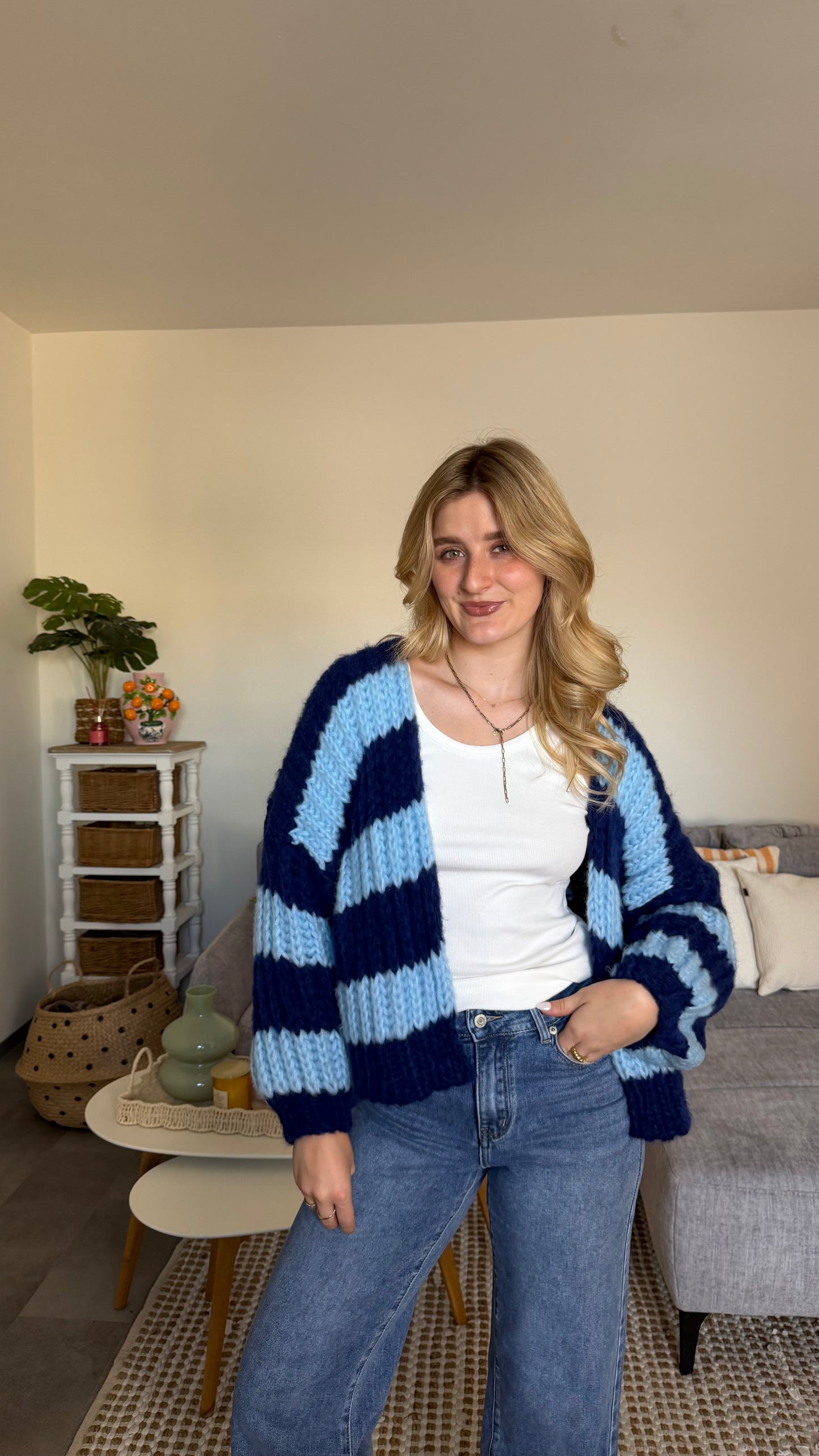 CHUNKY CARDIGAN BLUE DREAM
