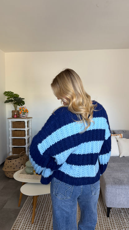 CHUNKY CARDIGAN BLUE DREAM