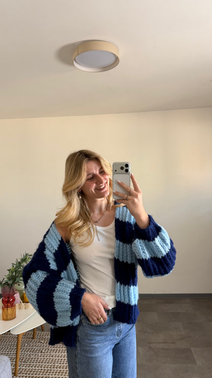CHUNKY CARDIGAN BLUE DREAM
