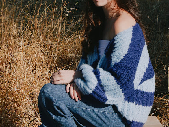 CHUNKY CARDIGAN BLUE DREAM
