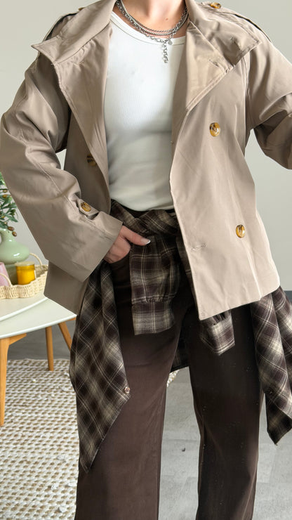 CHECKED FLANELL SHIRT BROWN