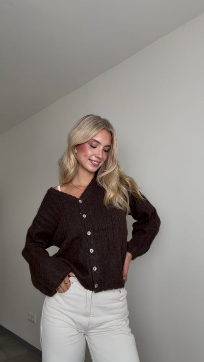 ROSIE CARDIGAN CHOCLATE