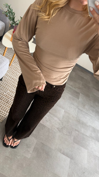 WAIST LONG TOP BEIGE