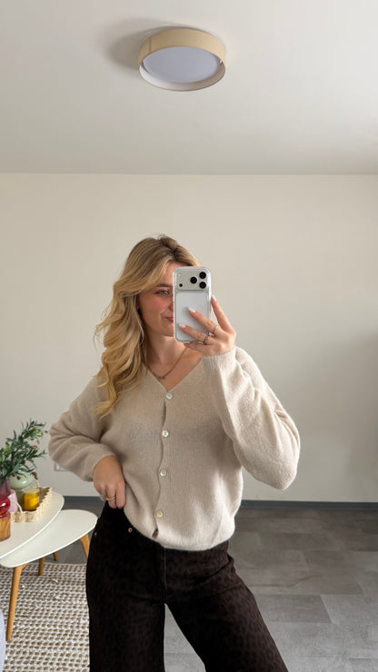 ALPAKA CARDIGAN LIGHT BEIGE