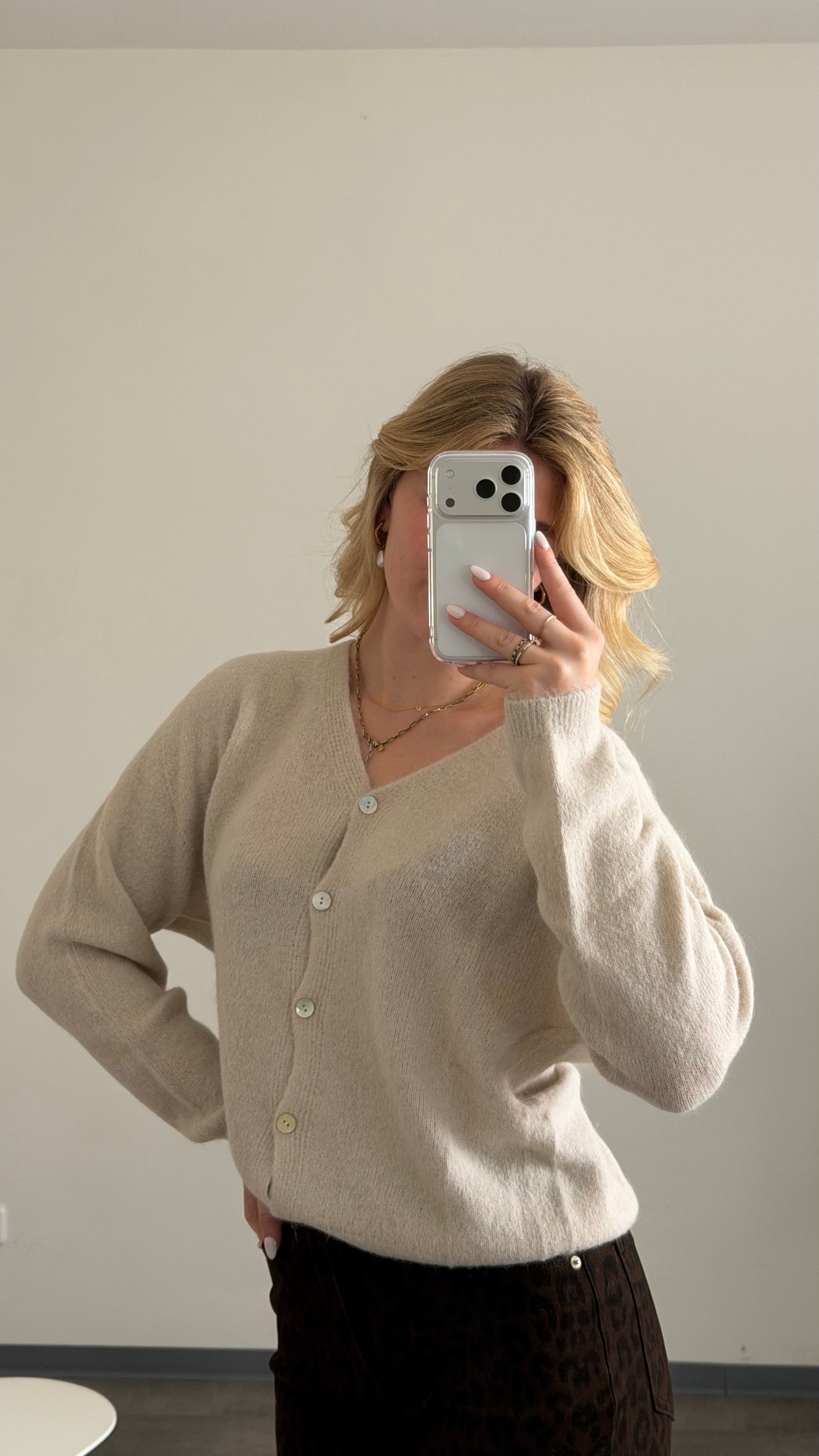 ALPAKA CARDIGAN LIGHT BEIGE