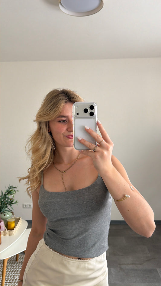 BASIC CAMI TOP GREY