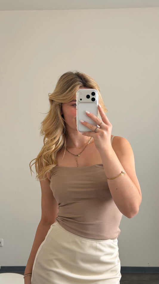 BASIC CAMI TOP BEIGE