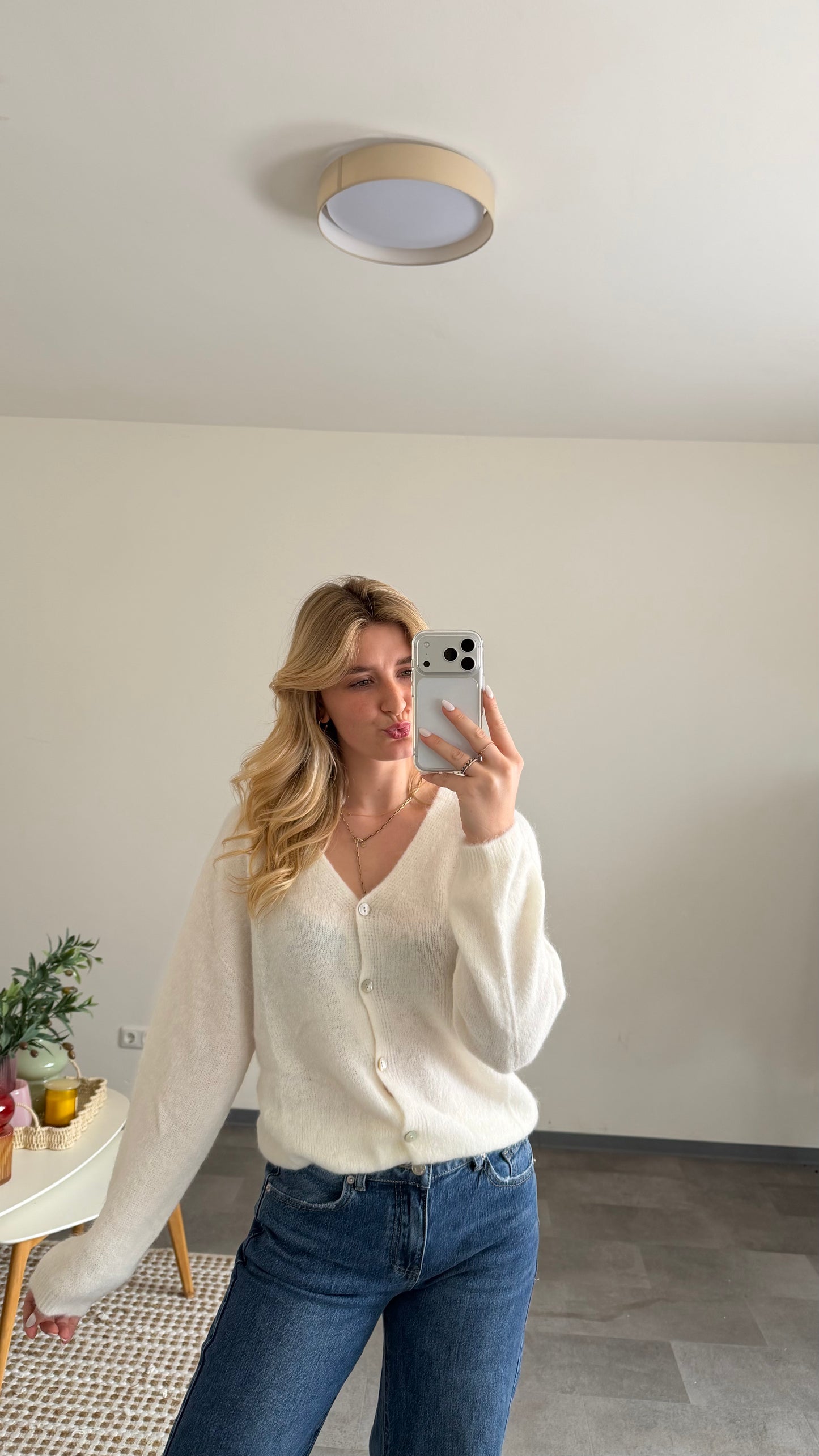 ALPAKA CARDIGAN WOOLWHITE