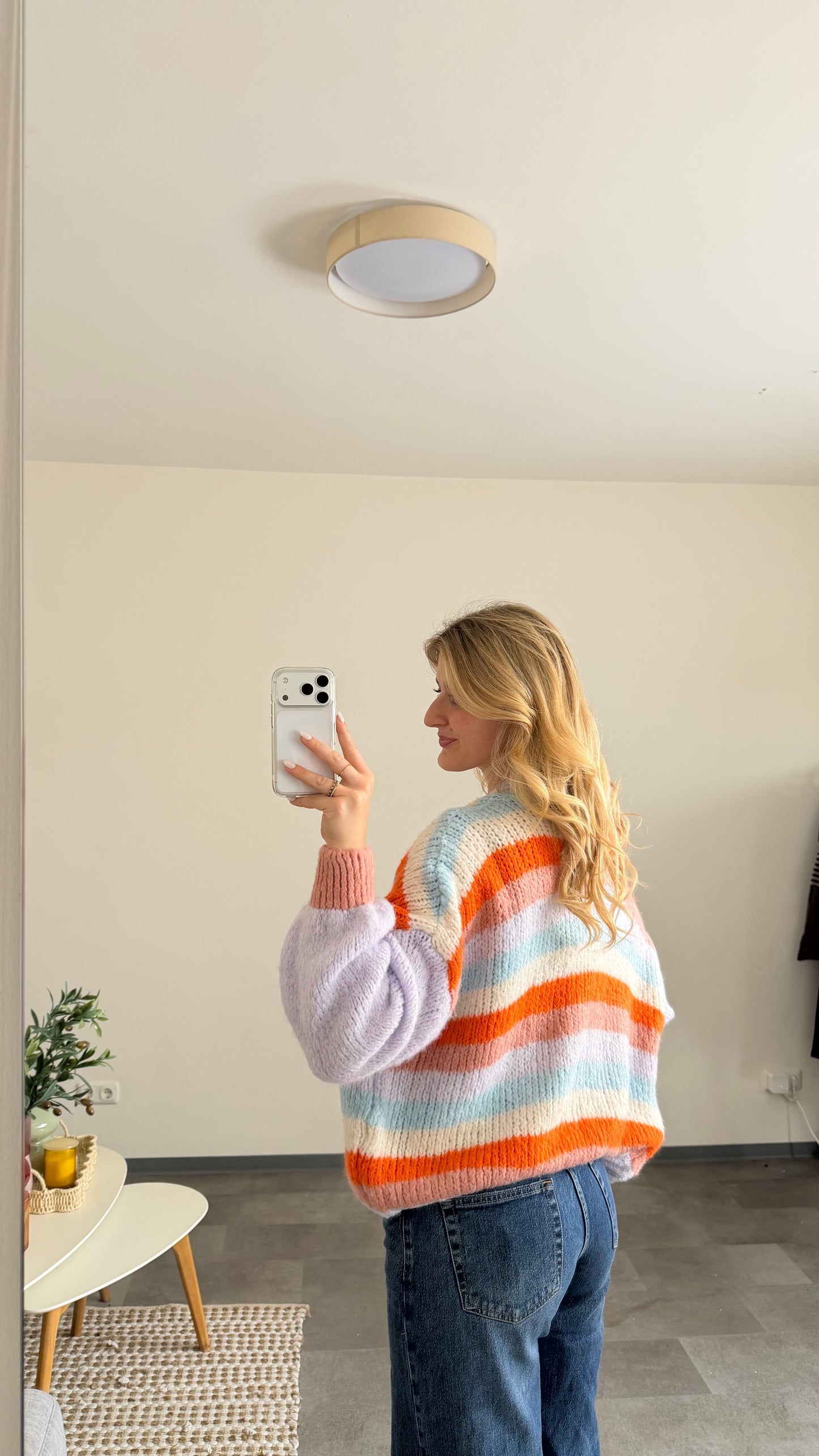 RETRO MULTICOLOR STRIPE CARDIGAN