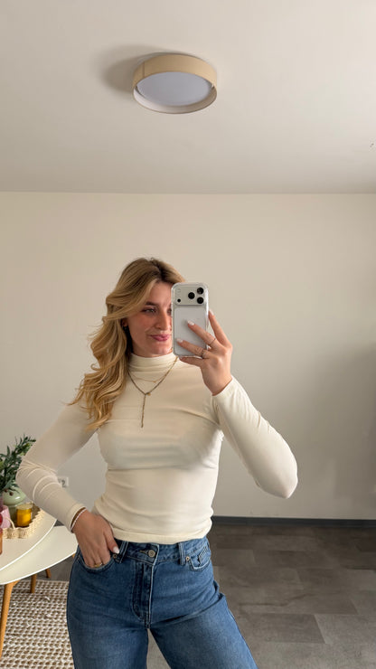 TURTLE NECK LONGTOP VANILLA