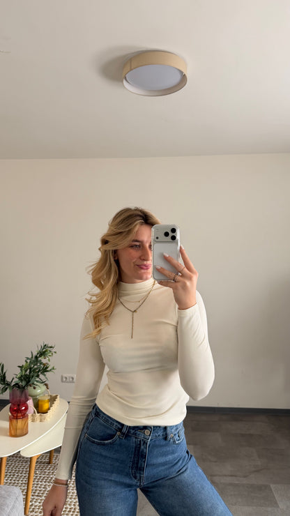 TURTLE NECK LONGTOP VANILLA