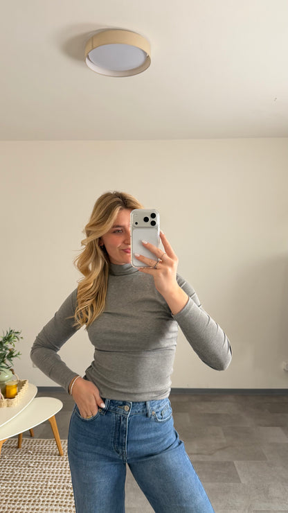 TURTLE NECK LONGTOP GREY