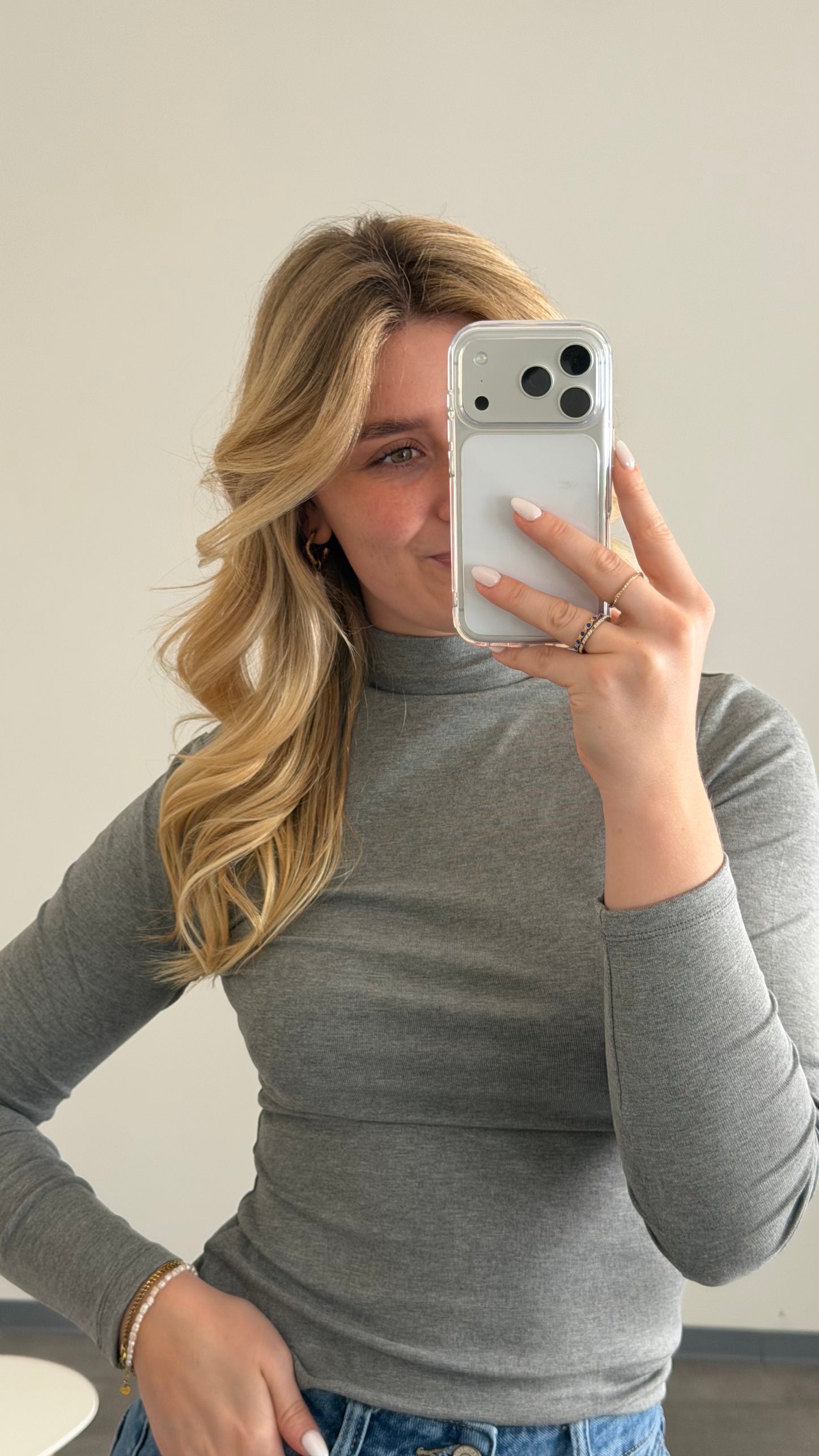 TURTLE NECK LONGTOP GREY