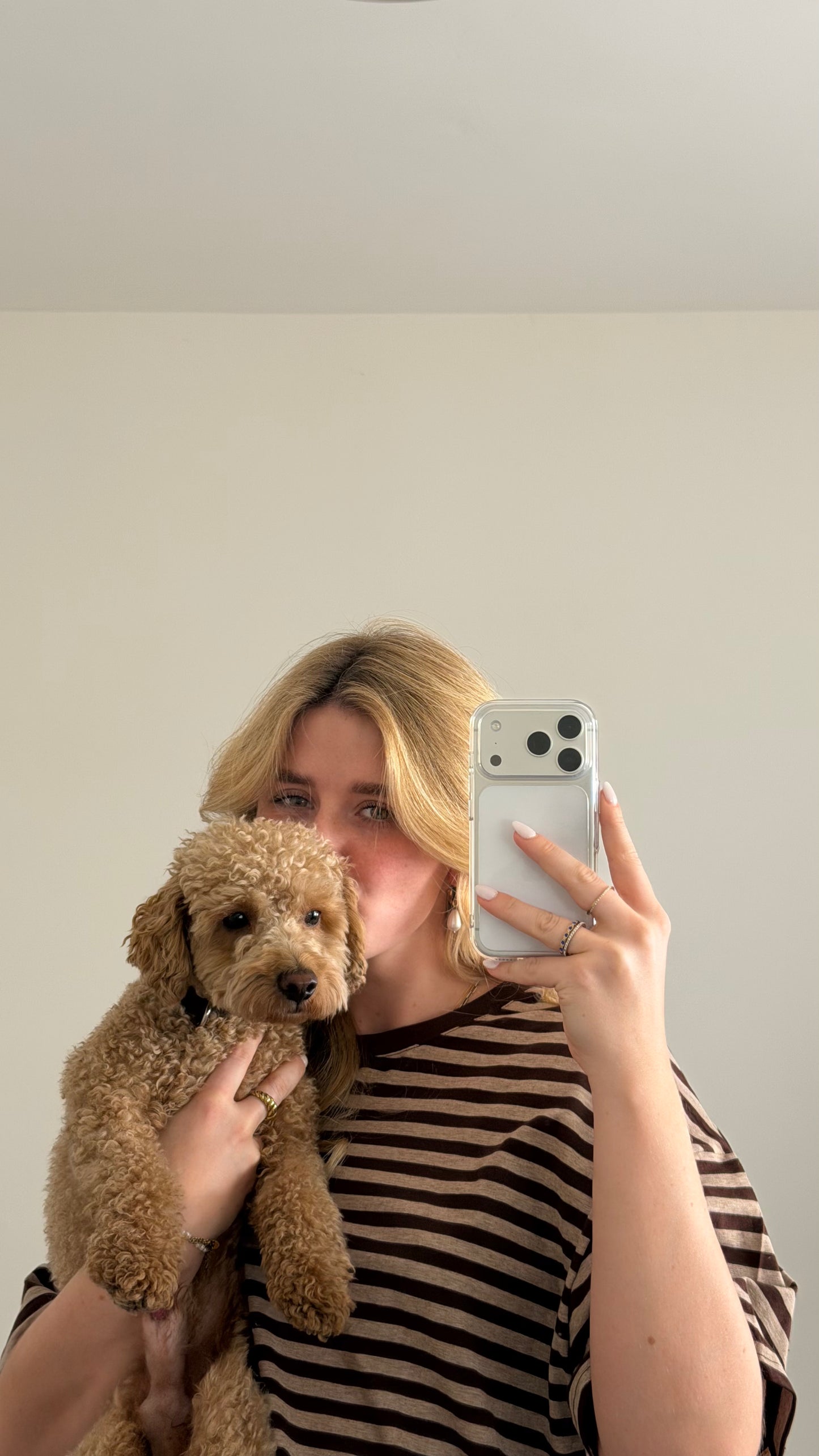 OVERSIZE STRIPED T-SHIRT BROWN