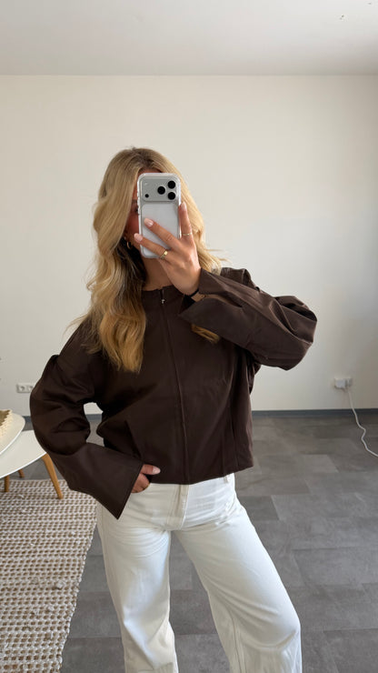 CROPPED BLOUSON JACKET
