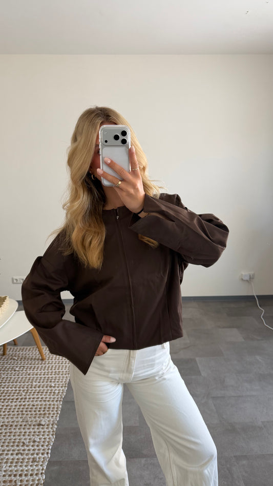 CROPPED BLOUSON JACKET