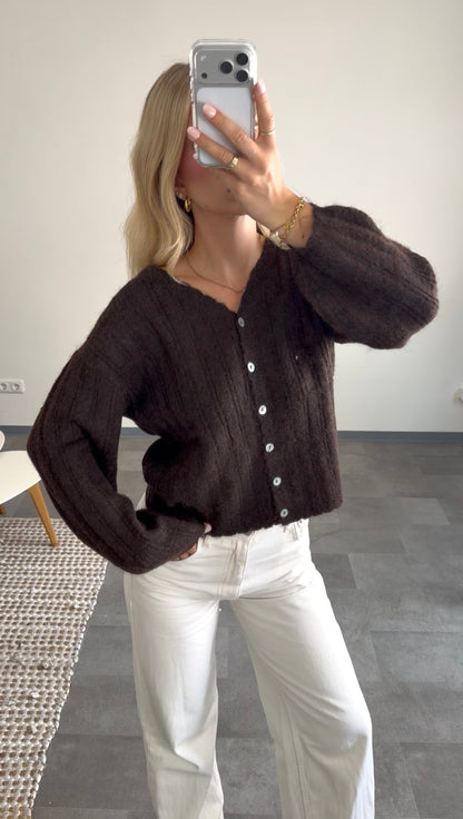 ROSIE CARDIGAN CHOCLATE