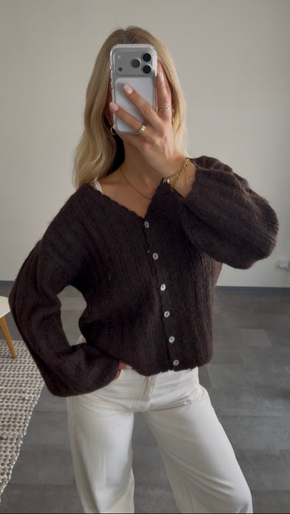 ROSIE CARDIGAN CHOCLATE