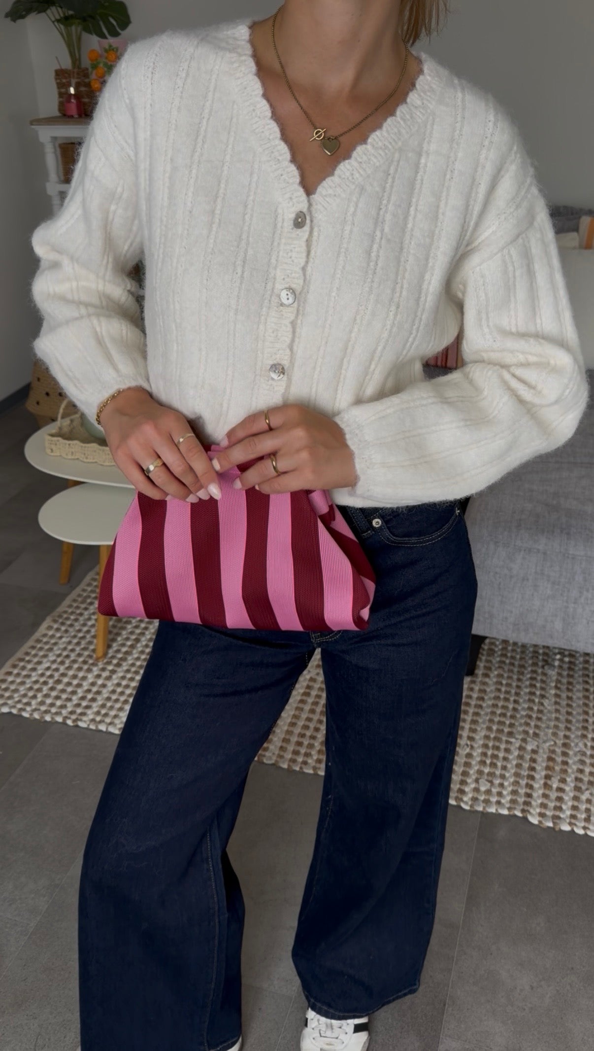 STRIPED BAG CHERRY
