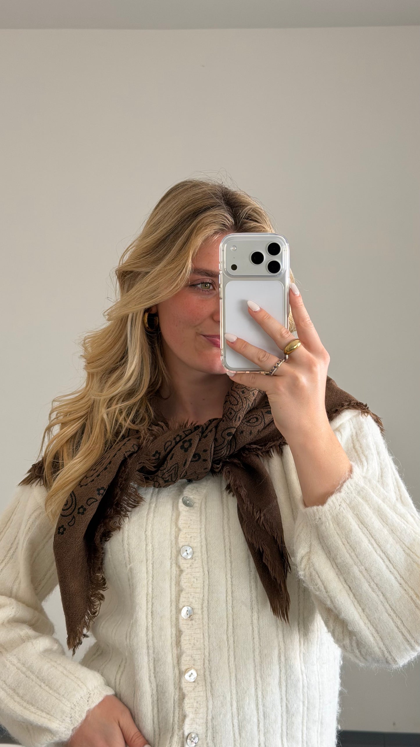 PAISLEY SCARF BROWN