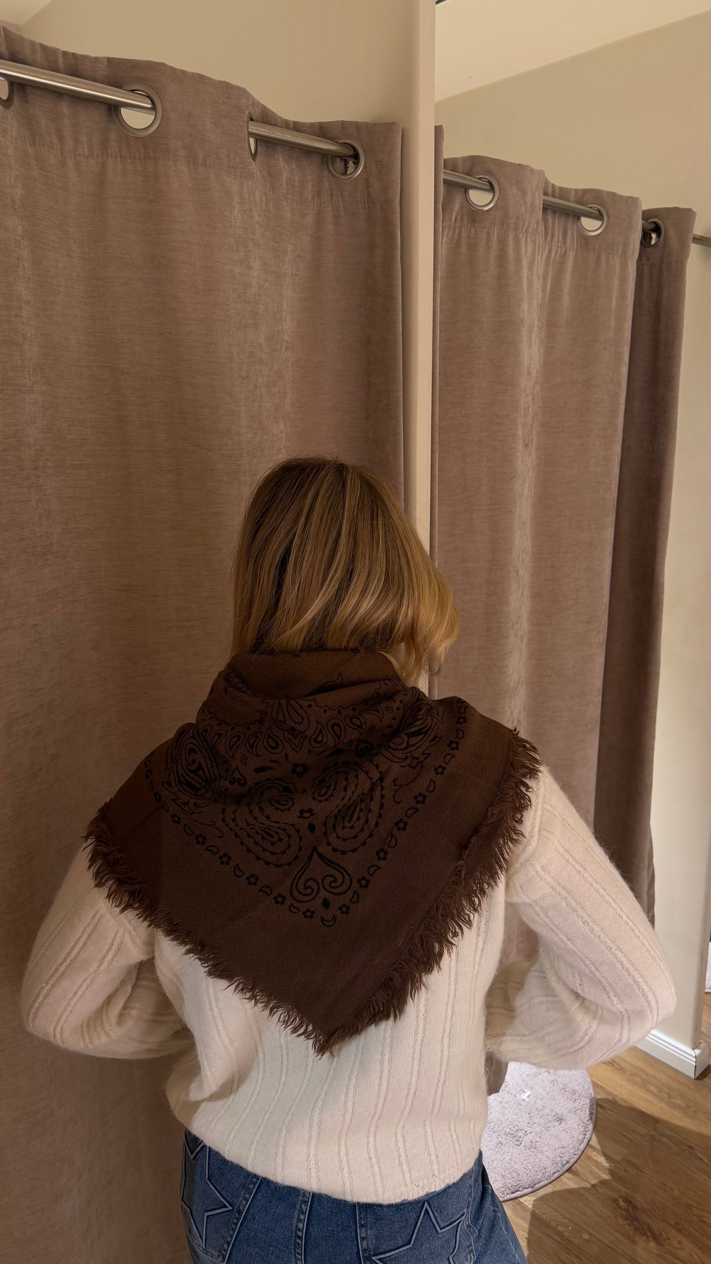 PAISLEY SCARF BROWN