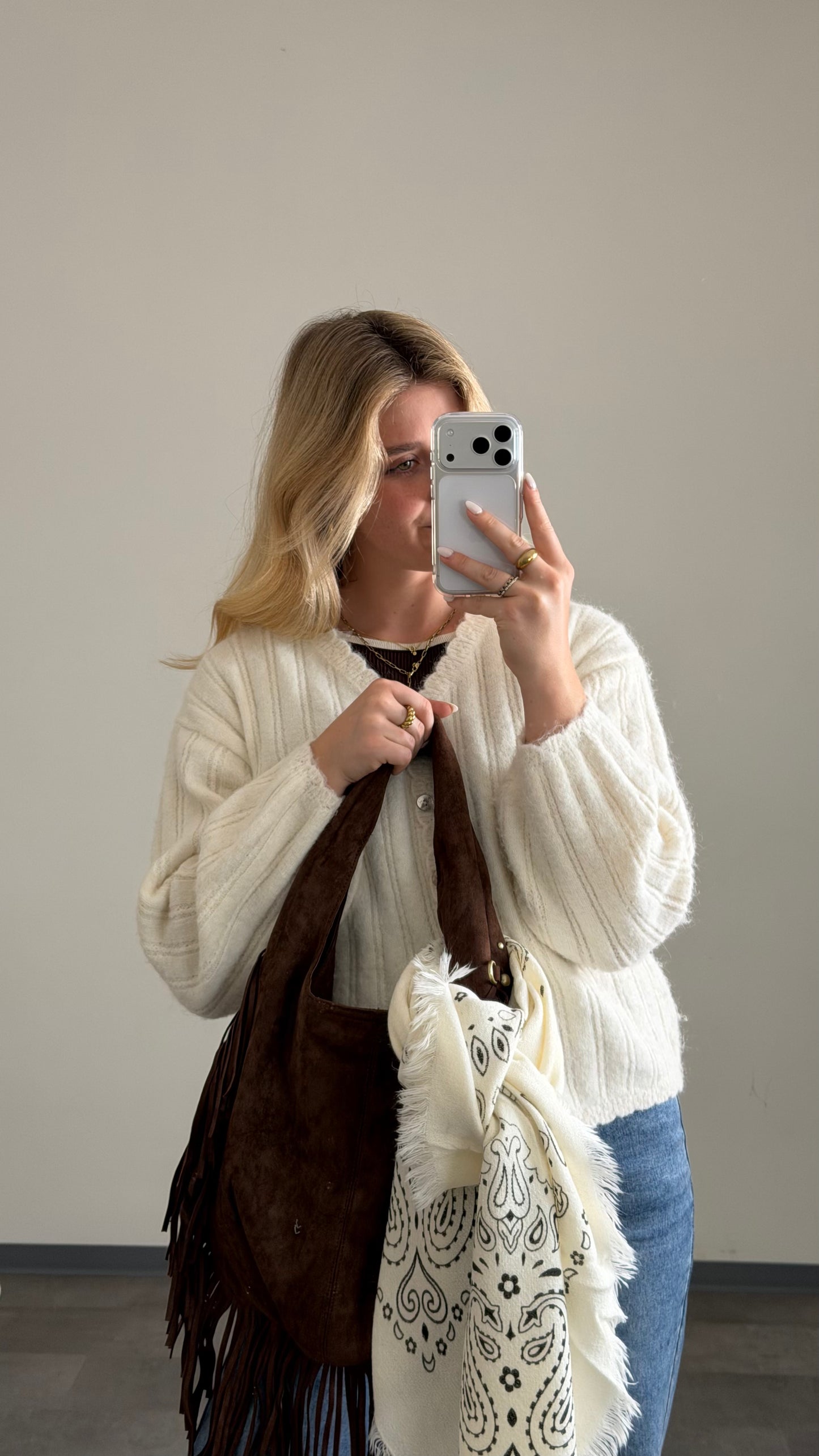 PAISLEY SCARF WHITE