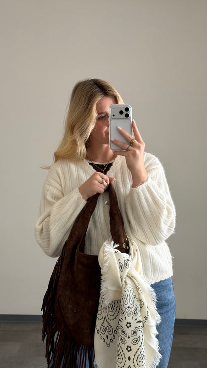 PAISLEY SCARF WHITE