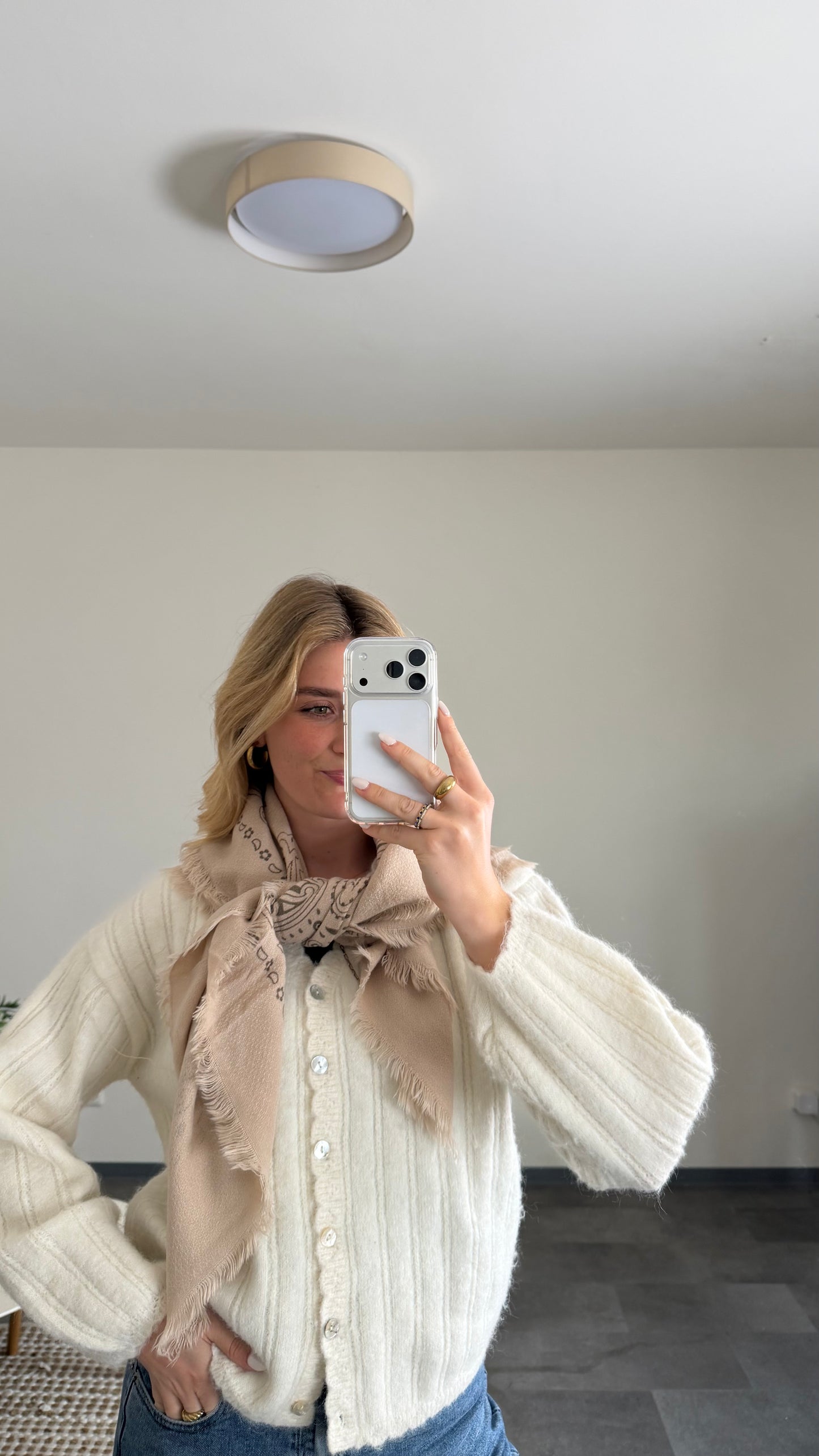 PAISLEY SCARF BEIGE