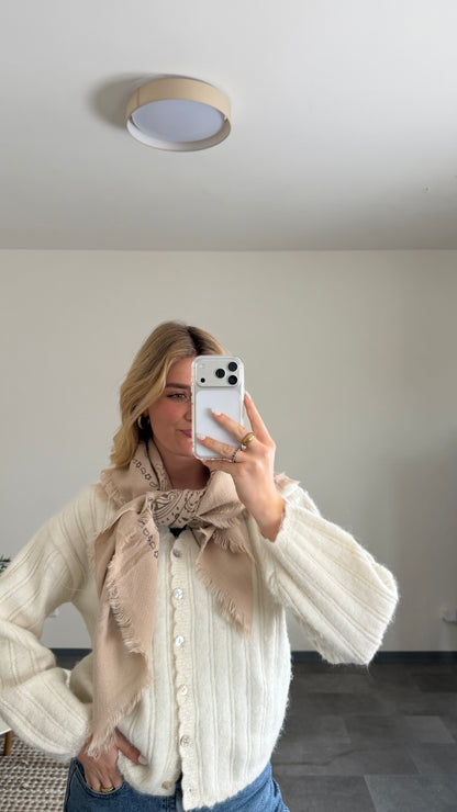 PAISLEY SCARF BEIGE